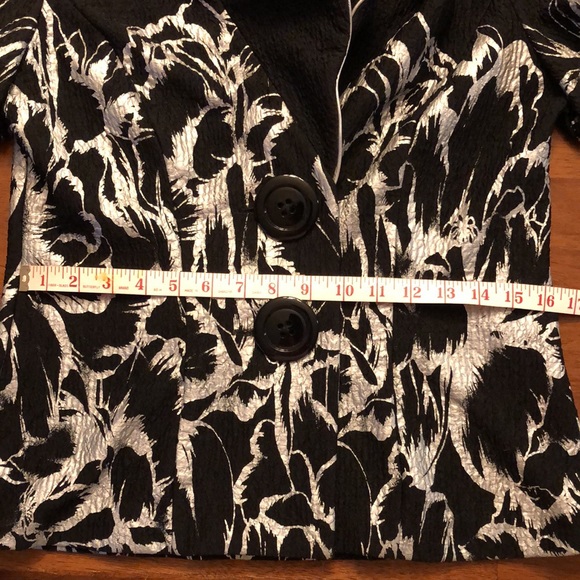 Joseph Ribkoff black and silver jacket Size 10 - Picture 9 of 12